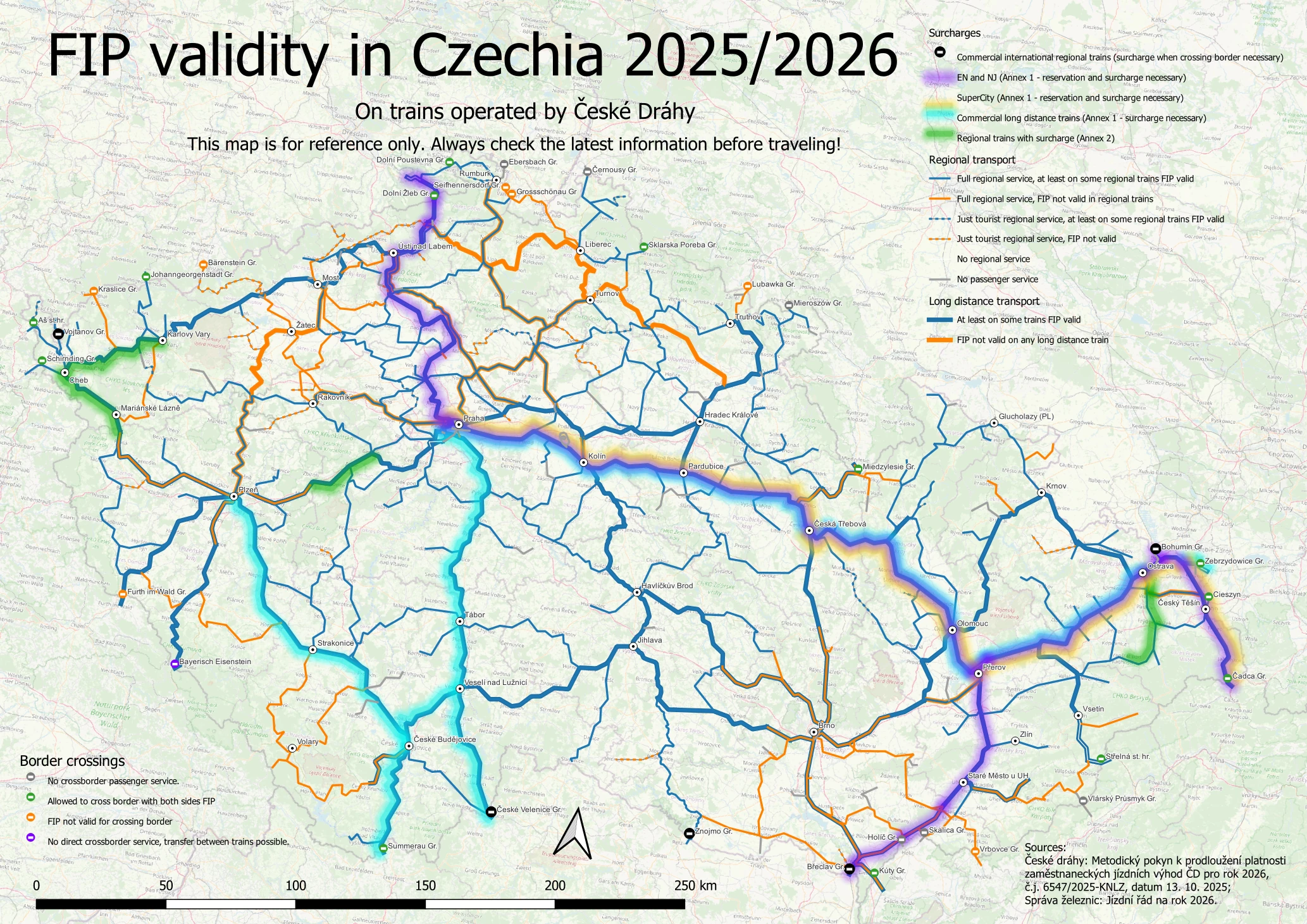 FIP validity map overview for Czechia